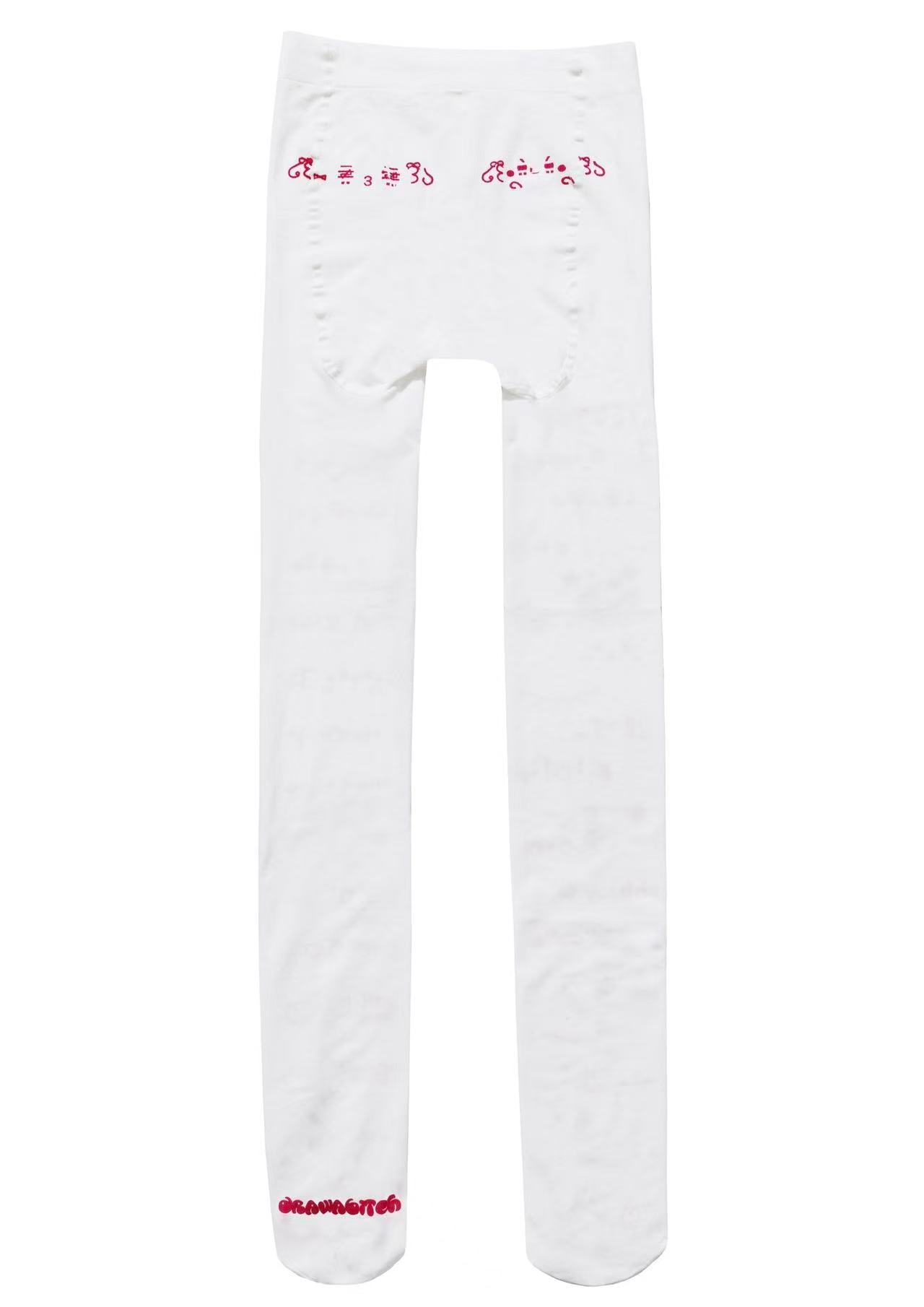 Kawaii Emoji Print Tights