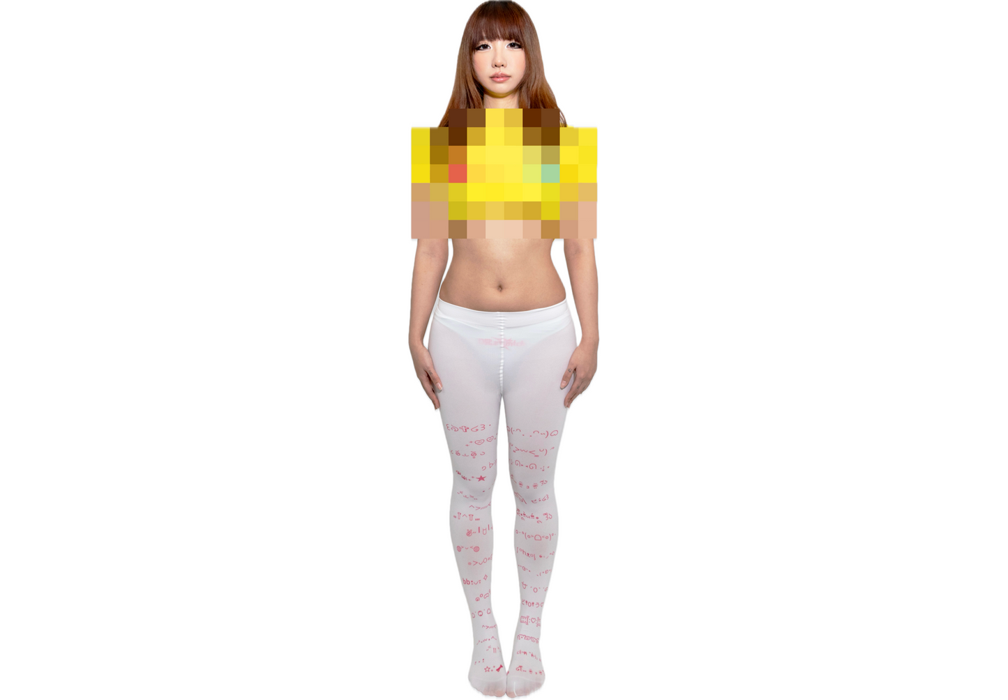 Kawaii Emoji Print Tights